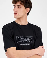 Hugo Boss Men's NuFrancos Creative Department Short Sleeve Crewneck Graphic T-Shirt