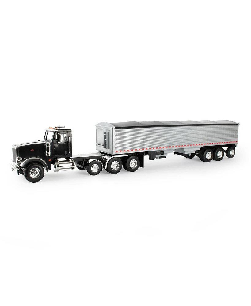 1/16 Big Roads Farm Black Peterbilt Model with Grain Trailer and Lights & Sounds