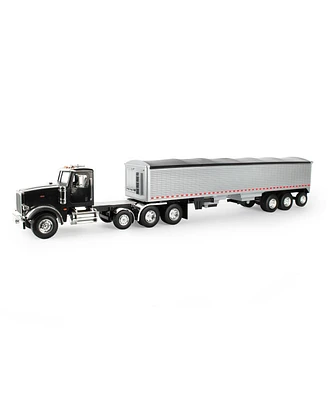 1/16 Big Roads Farm Black Peterbilt Model with Grain Trailer and Lights & Sounds