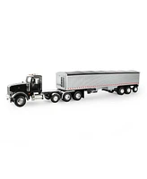 1/16 Big Roads Farm Black Peterbilt Model with Grain Trailer and Lights & Sounds