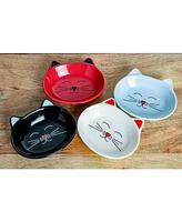 Park Life Designs Set of four Oscar Collection Cat Dining Dishes