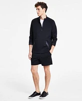 Alfani Mens Alfatech Shorts Quarter Zip Pullover Exclusively At Macys