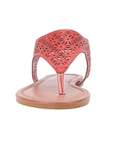 New York & Company Women's Nikki Hooded Perforated Thong Sandal