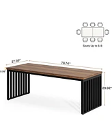 Tribesigns 6.56 ft Conference Table for 6-8 People,Industrial Long Business Table, Large Rectangle Meeting Seminar Table