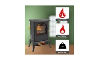 Slickblue Infrared Electric Fireplace Heater - Electric Fireplace Stove for Home Heating