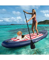 Hongge Inflatable Paddle Board with Removable Fin and Backpack-a