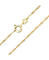 Bling Jewelry Singapore Chain 020 Gauge Necklace Gold Plated Sterling Silver