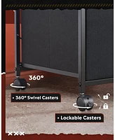 Mobile File Cabinet, Rolling Printer Stand with 3 Drawers, Fabric Vertical Filing Cabinet fits A4 or Letter Size for Home Office