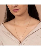 Bling Jewelry Simple Thin 2MM Rose Gold Plated .925 Sterling Silver Rolo Cable Chain Necklace