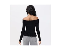 525 Women's Morgan Off Shoulder Peplum Top