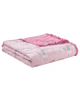 Alex + Bella Unicorn Parade Pink -Piece All-Season Reversible Soft Microfiber Quilt Set