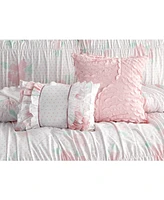 Alex + Bella Tabitha Smocked Pink -Piece Microfiber Comforter Set