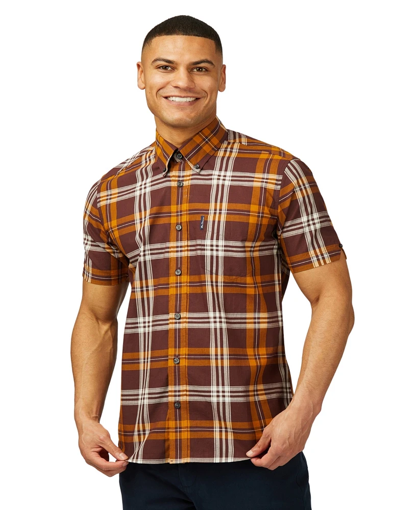 Ben Sherman Men's Block Check Short Sleeve Shirt