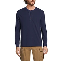 Lands' End Men's Long Sleeve Thermal Waffle Henley