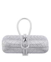 Nina Crystal and Stud Patterned Minaudiere Clutch