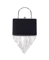 Nina Crystal Chain Cascade Fringe Satchel Bag