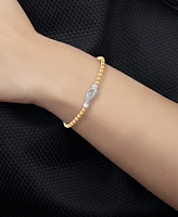 Diamond Interlocking Circle Bracelet (1/5 ct. t.w.) in 14k Gold-Plated Sterling Silver