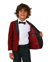 OppoSuits Little Boys Hot Burgundy Suit, Pant and Tie, 3-Piece Set