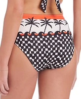 Sanctuary Women's Beach Conversations Reversible High-Rise Bikini Bottoms