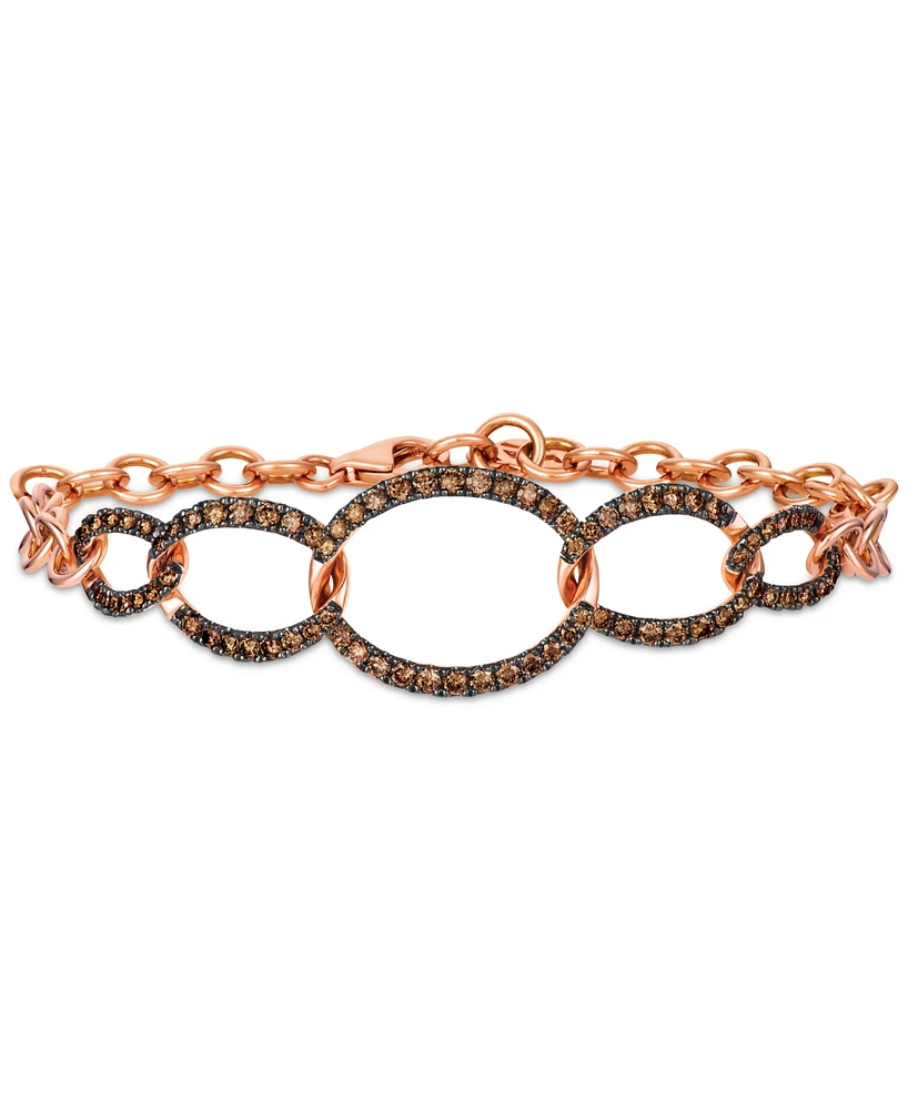 Le Vian Chocolatier Chocolate Diamond Bracelet (1-1/6 ct. t.w.) in 14k Strawberry Gold