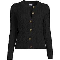 Lands' End Women's Drifter Cable Cardigan Sweater