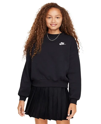 Nike Big Girls Sportswear Club Fleece Crewneck Sweatshirt