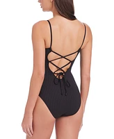 Sanctuary Women's Refresh Rib V-Wire Mio One-Piece Swimsuit