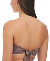 Sanctuary Women's Refresh Rib Bandeau Bikini Top