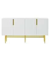 Slickblue Modern Elegant 4-Door Sideboard Buffet Cabinet for Dining Room, Living Room, Bedroom, and Hallway