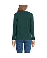 Lands' End Women's Petite Relaxed Supima Cotton Long Sleeve Crew Neck T-Shirt