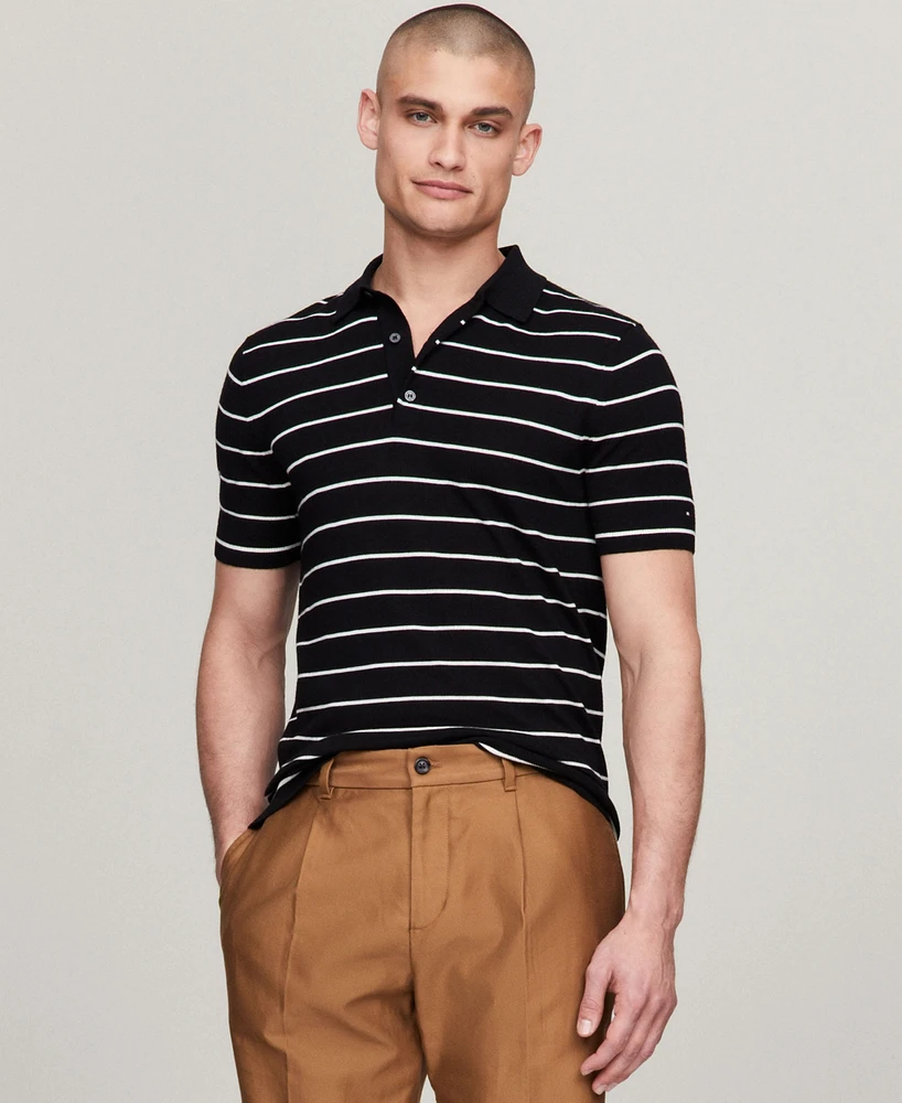 Tommy Hilfiger Men's Dress Casual Merino Wool Polo