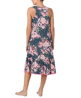 Ellen Tracy Women's Printed Flounce-Hem Nightgown