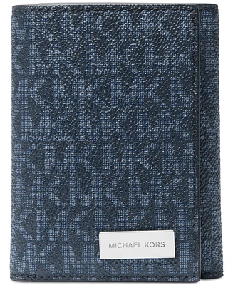 Michael Kors Men's Signature Monogram Print Trifold Wallet