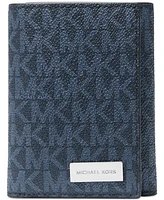 Michael Kors Men's Signature Monogram Print Trifold Wallet