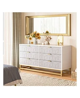 gaomon 6 Drawer Dresser For Bedroom, Modern Dressers & Chests Of Drawers, Wood Dresser Chest Organizer With Metal Legs, Large Drawers For Bedroom, Hal