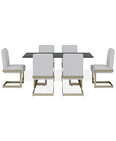 Emila 7 Pc. Dining Set (Rectangular Table & 6 Chairs), Created for Macy's