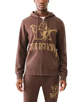 True Religion Men's Crackle Long Sleeve Graphic Hoodie