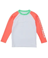 Snapper Rock Big Boys White Coral Sleeve Sustainable Rash Top