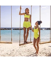 Snapper Rock Big Girls Citron Zest Scoop Swimsuit