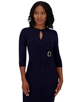 Jessica Howard Petite Keyhole Side-Ring Sheath Dress