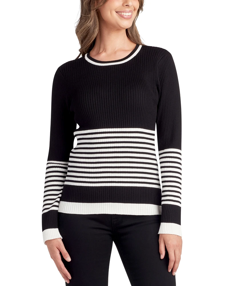 Bcx Juniors' Ribbed Striped Sweater