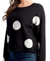 Bcx Juniors' Polka-Dot Cropped Sweater