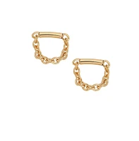 Sohi Women's The Chain Bar Drop Earrings