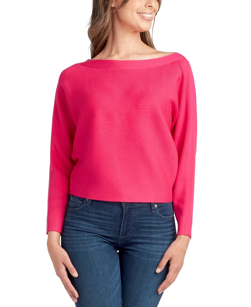 Bcx Juniors' Dolman-Sleeve Boat-Neck Sweater