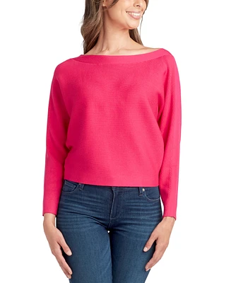 Bcx Juniors' Dolman-Sleeve Boat-Neck Sweater