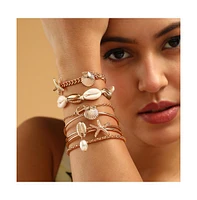 Sohi Women's The Cabo Multi-Layer Bracelet