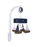 Lambs & Ivy Little Skipper Sailboat & Moon Musical Baby Crib Mobile Soother Toy