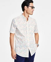 Club Room Men's Poplin Cocktail Party Printed Shirt, Exclusively at Macy's