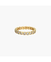 Bearfruit Jewelry Sterling Silver 18k Gold Plated Margot Eternity Band Ring Size