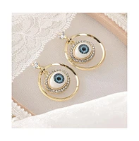 Sohi Women's The Evil-Eye Loop Drop Earrings